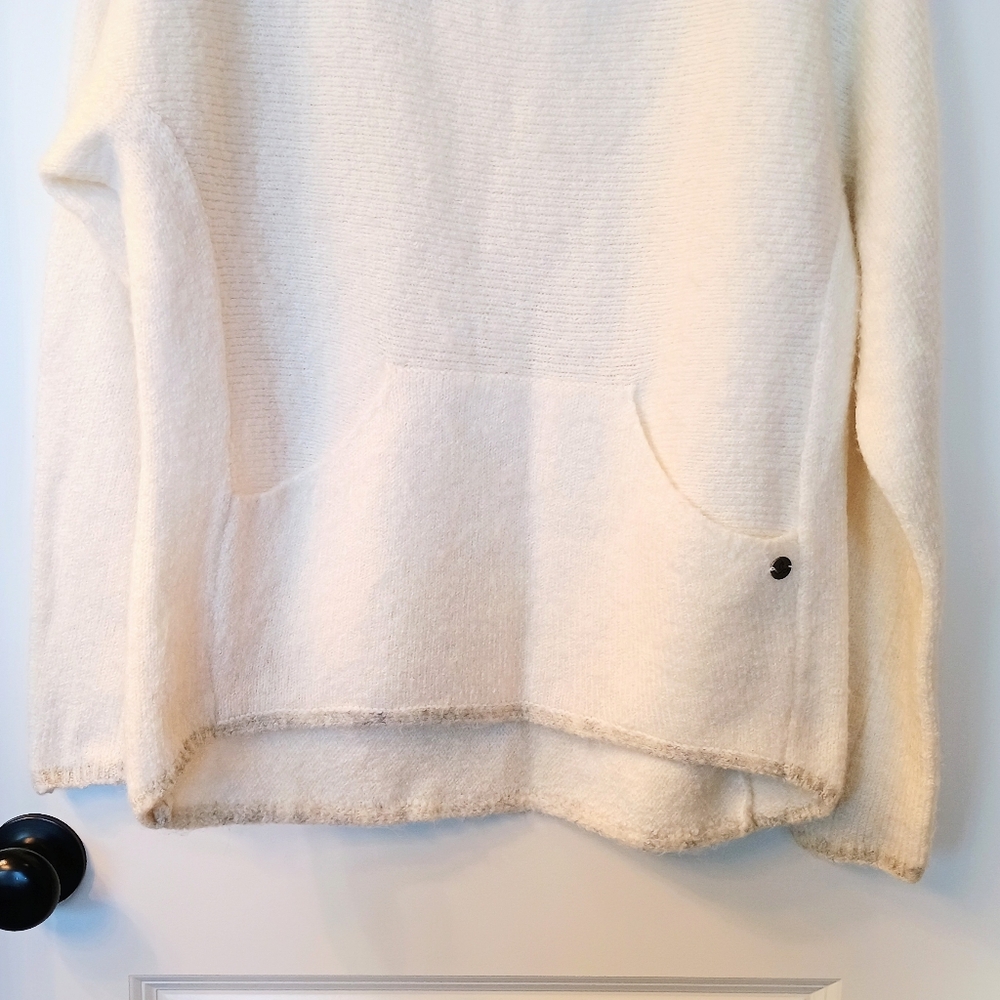 Women's Prana Shine On Sweater Hoodie White With Gray Accents Size Medium - Picture 3 of 11